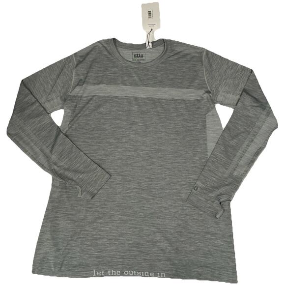 Stio Men's Basis PeakWool Lightweight Crew Dry Wind Heather X Large - Picture 1 of 4